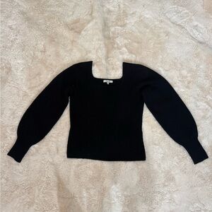 Madewell Black Square Neck Sweater